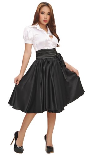 Valentina Flowing Satin Skirt